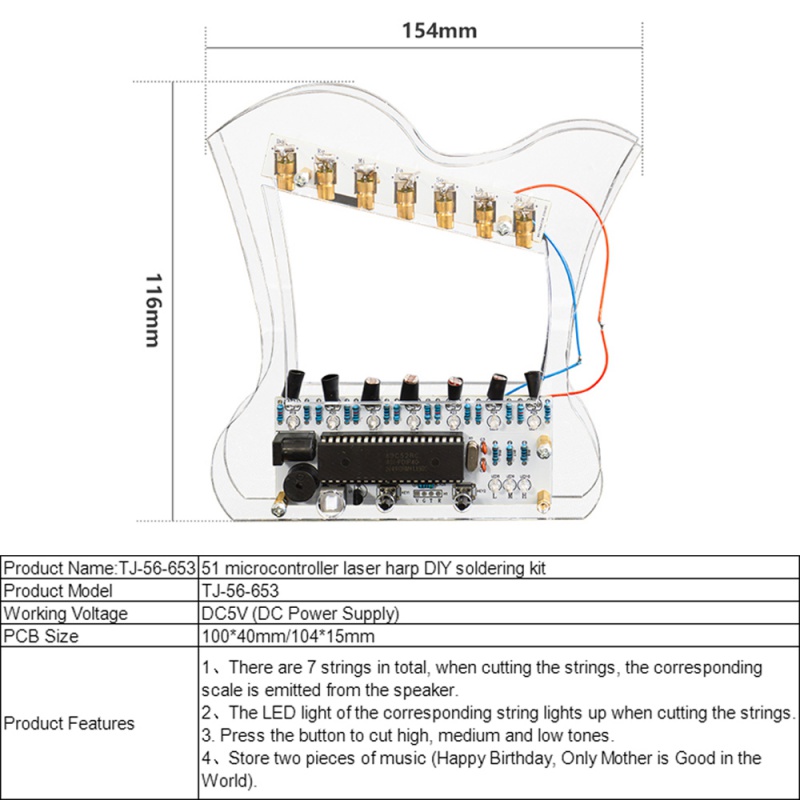 Kit organo elettronico laser M - Diy Electronics Learning Kit recensione e prezzo