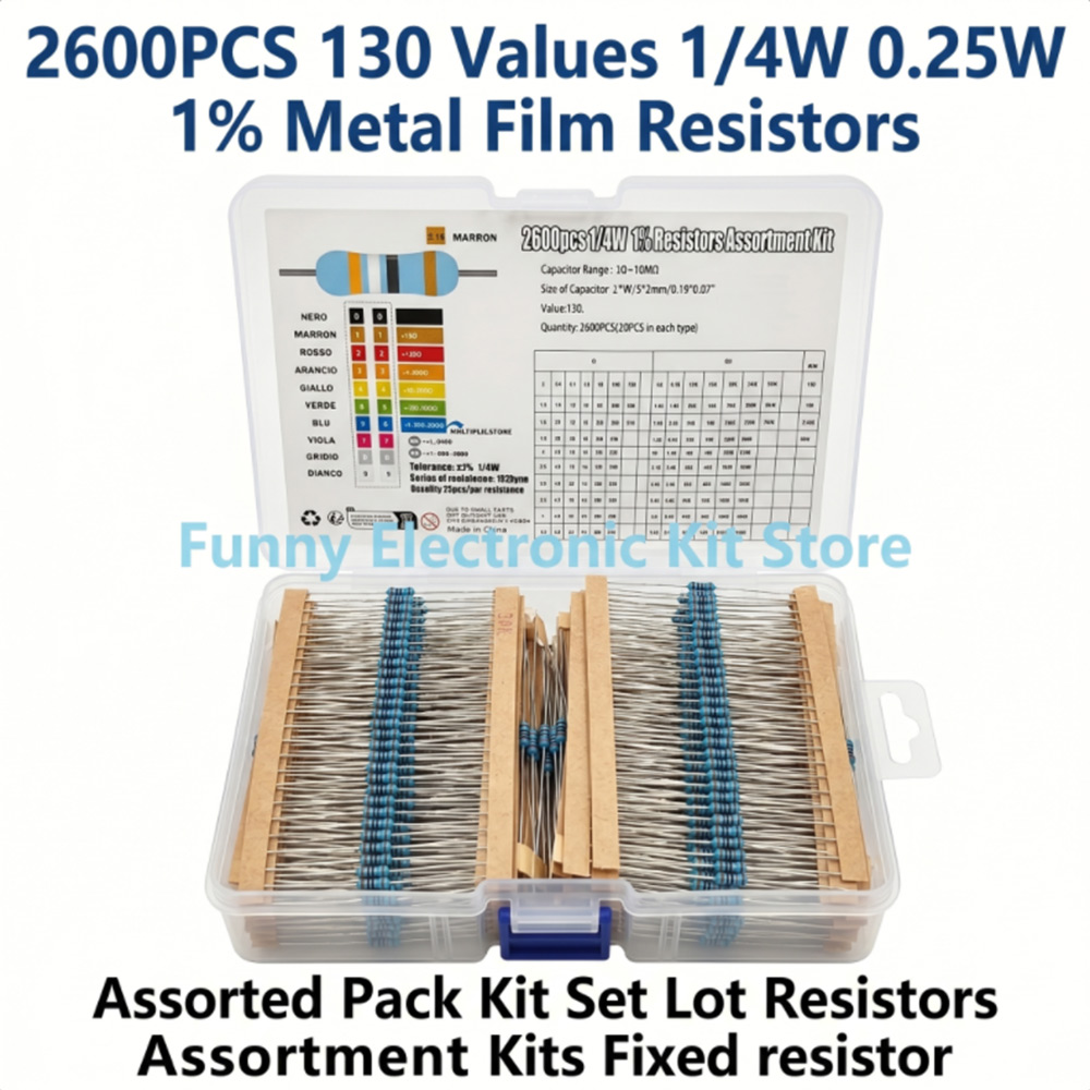 Kit Assortito di 2600 Resistor - Diy Electronics Com recensione e prezzo