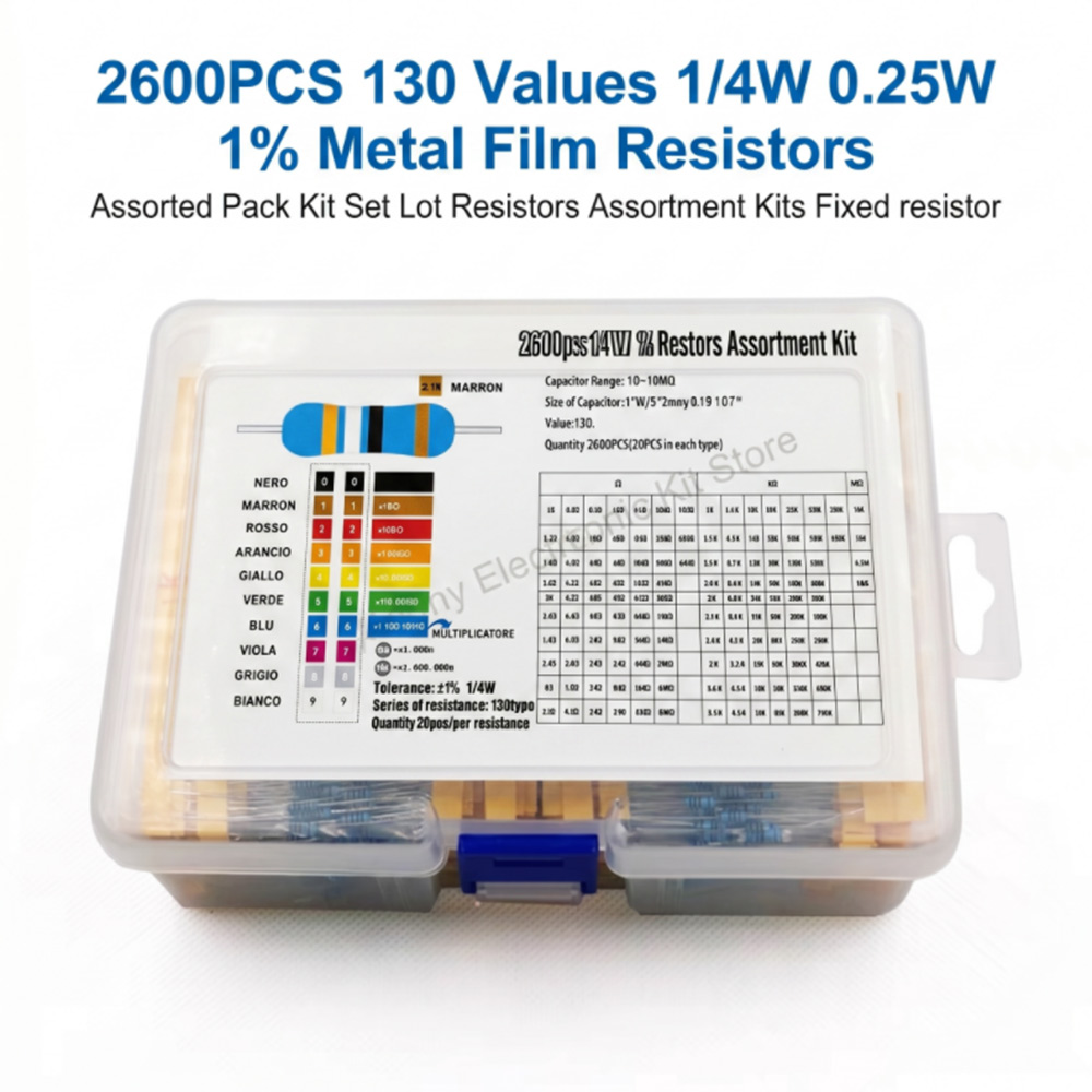 Kit Assortito di 2600 Resistor - Diy Electronics Com recensione e prezzo